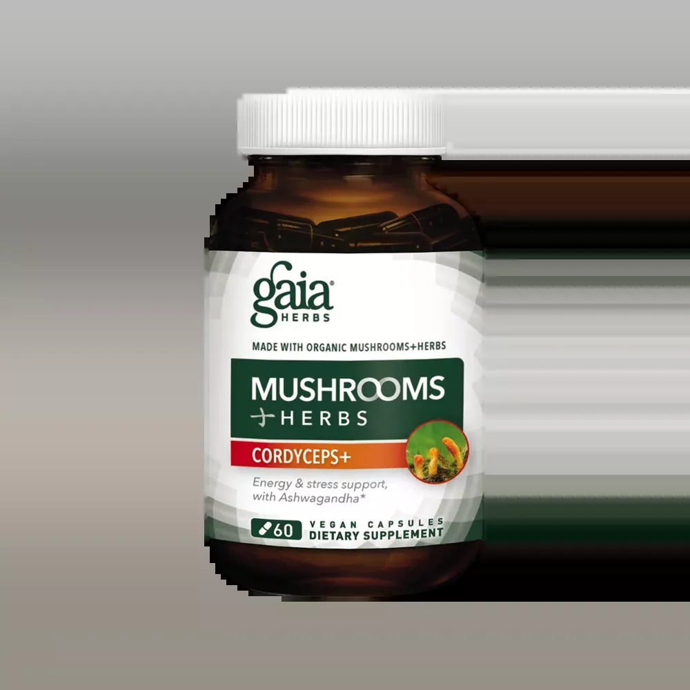 Adaptogen Performance Mushrooms & Herbs 60 Capsules by Gaia Herbs