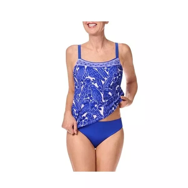 Amoena Azores Tankini Top Royal Blue/White