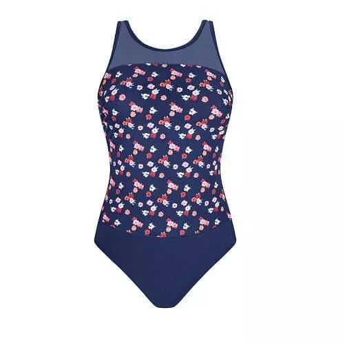 Amoena Elba Half Bodice High Neckline Swimsuit