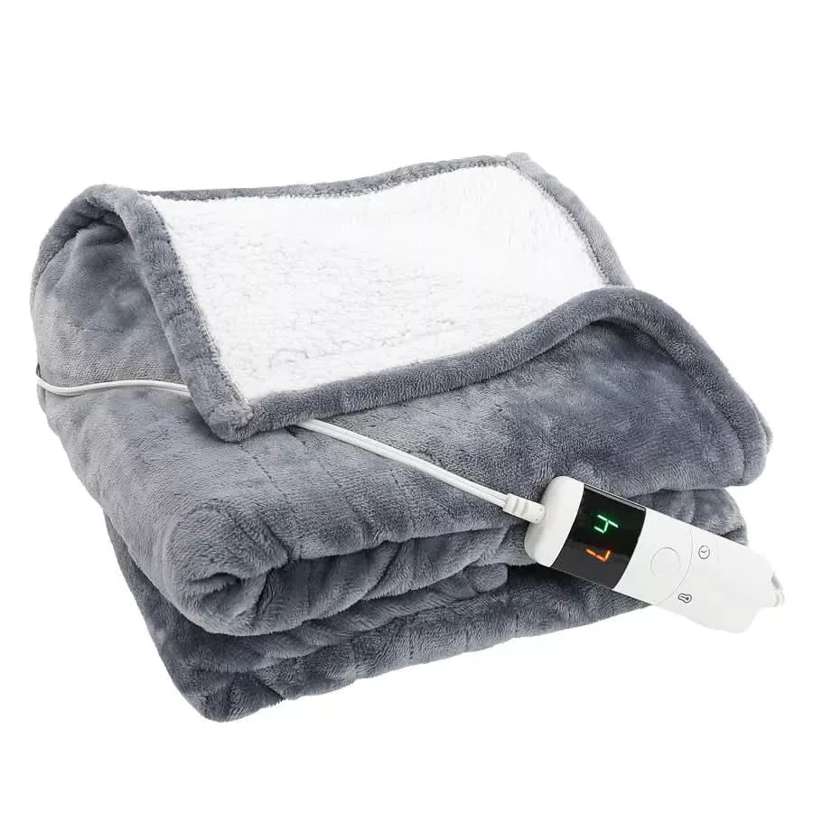 BIOS Medical Heated Throw Flannel and Sherpa