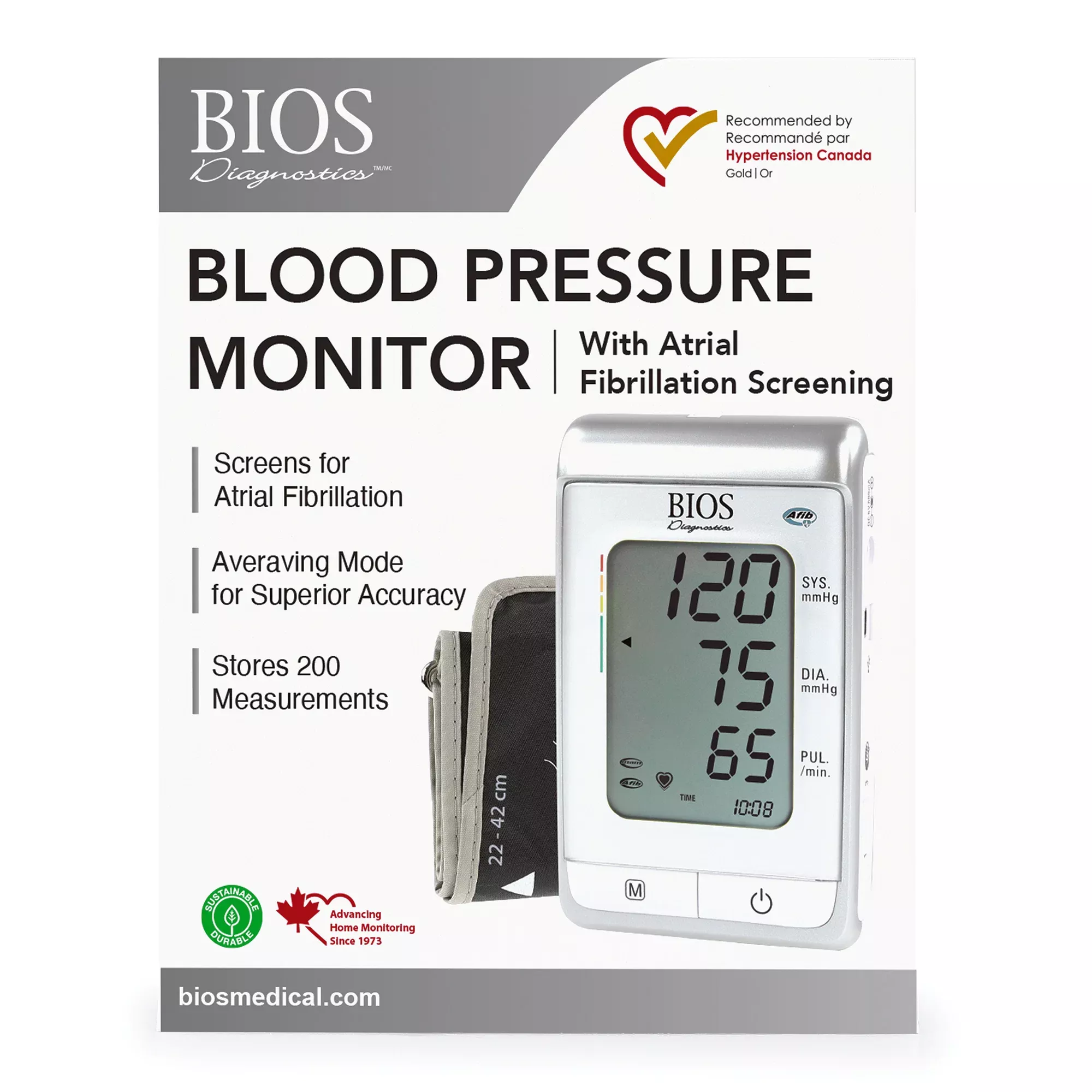 BIOS Medical Ultra Blood Pressure Monitor With AFIB Screening (Precision 10.0)