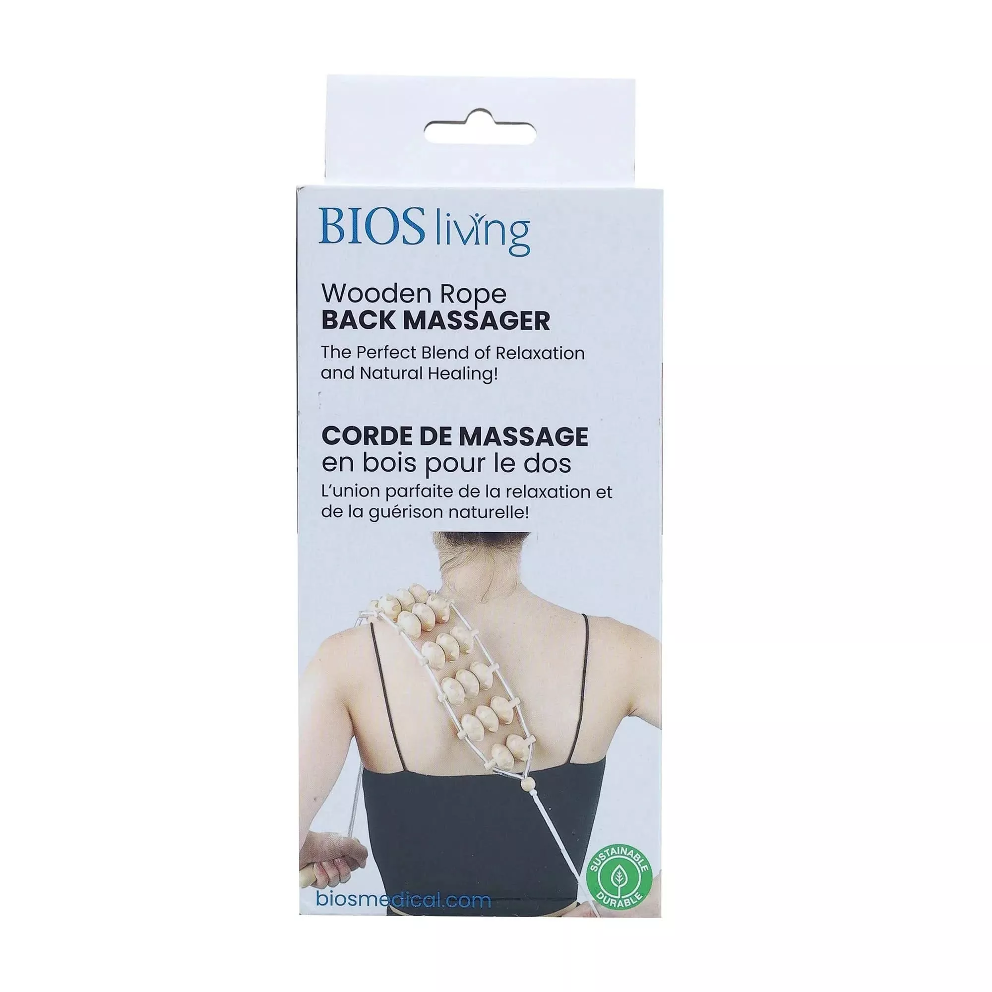 BIOS Medical Wooden Rope Back Massager