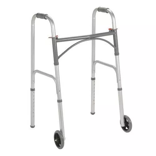 Drive Medical Folding Junior Walker Two Button With 5 Inch Wheels