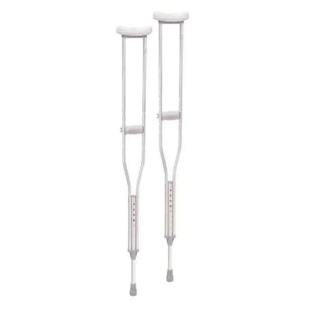 Drive Medical Walking Crutches with Underarm Pad and Handgrip Tall Adult 1 Pair