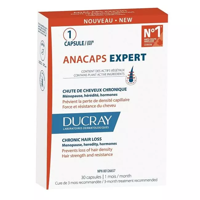 Ducray Anacaps Expert Food Supplement Chronic Hair Loss 30 Capsules