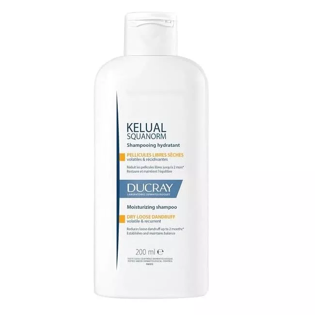 Ducray Kelual Squanorm Moisturizing Shampoo For Dry Loose Dandruff 200mL