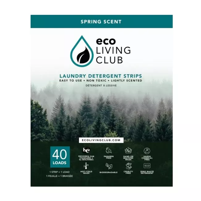 Eco Living Club Laundry Detergent Strips 40 Loads