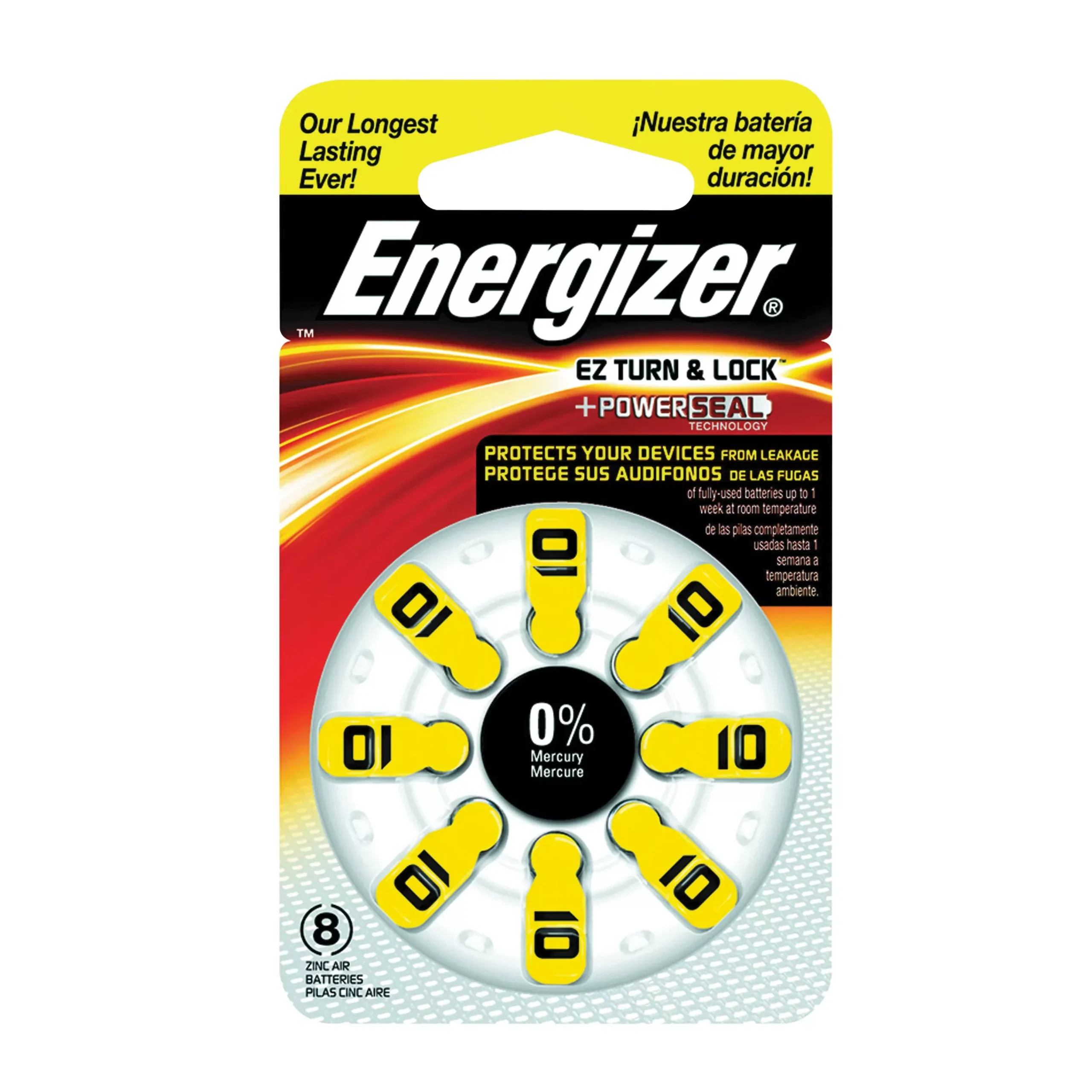 Energizer Size 10 Hearing Aid Battery 8 Pack