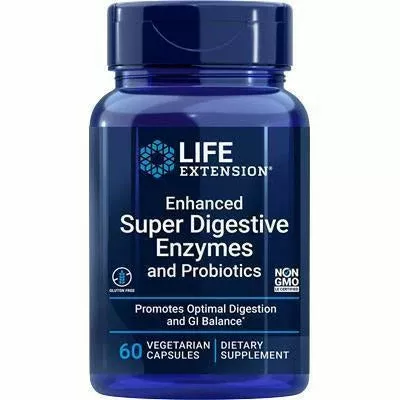 Enhanced Super Digestive Enzymes and Probiotics 60 vegcaps by Life Extension