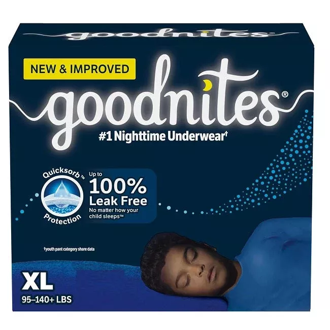 Huggies Goodnites Boys Nighttime Underwear Extra Large 34 Count