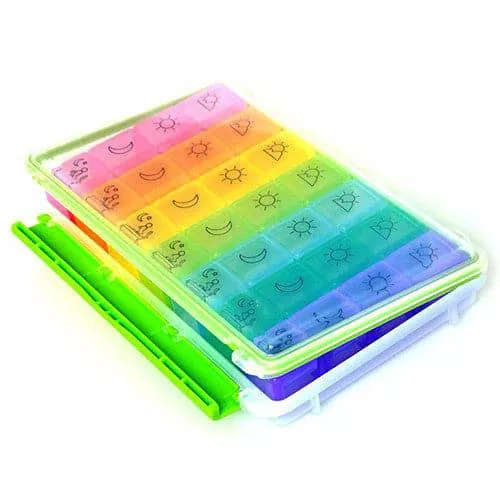 Nack Nax Waterproof Weekly Pill Organizer Box Case