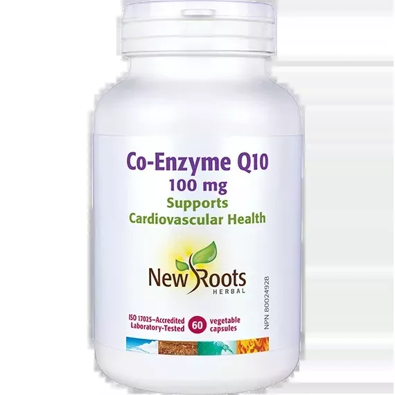 New Roots Herbal Co-Enzyme Q10 100mg 60 Veg Capsules