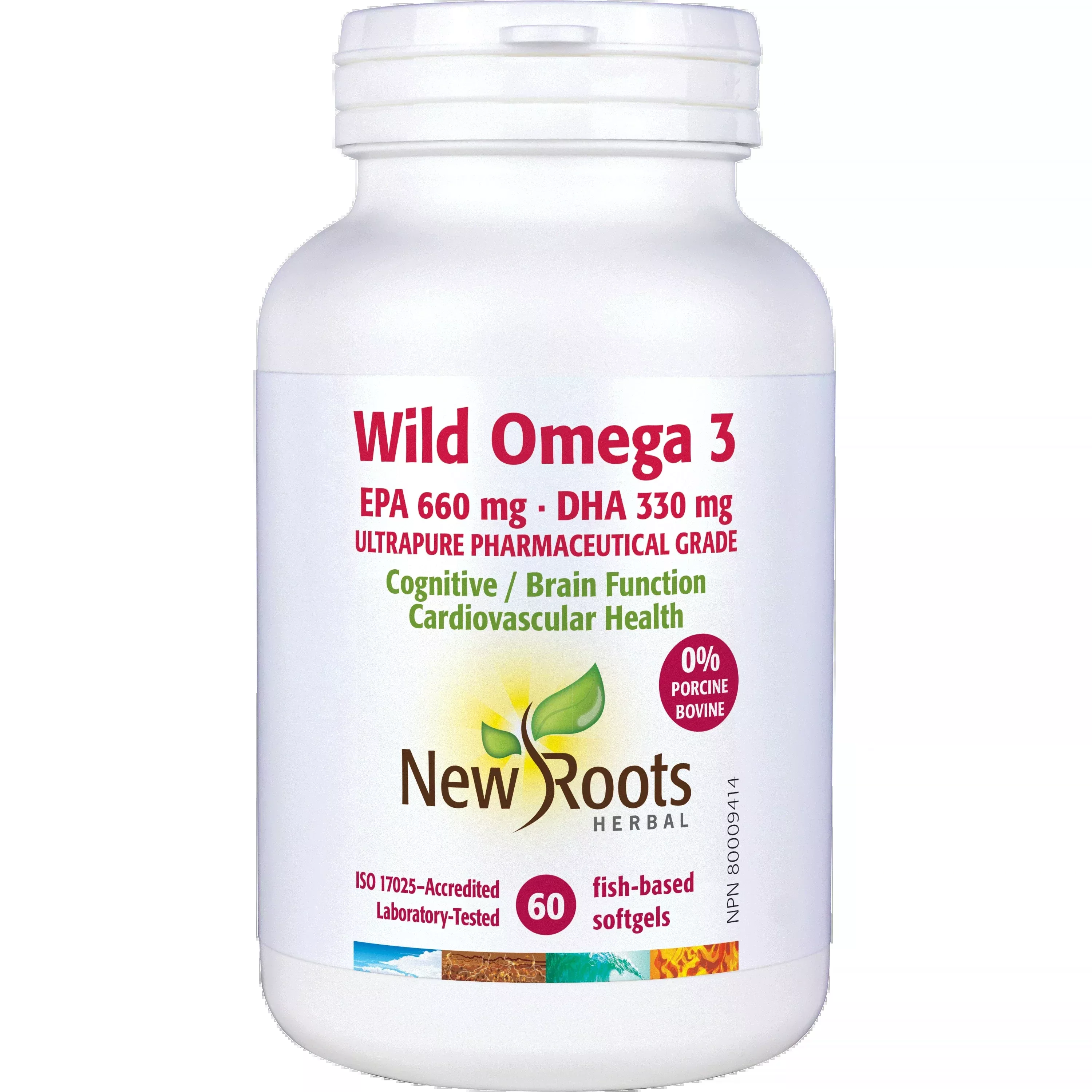New Roots Herbal Wild Omega 3 EPA 660mg DHA 330mg