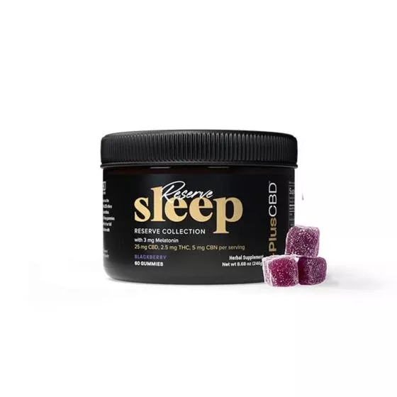 +PlusCBD™ Reserve Collection Sleep Gummies 25mg CBD 2.5mg THC 5mg CBN 60ct - PL.Gum.Bl.60