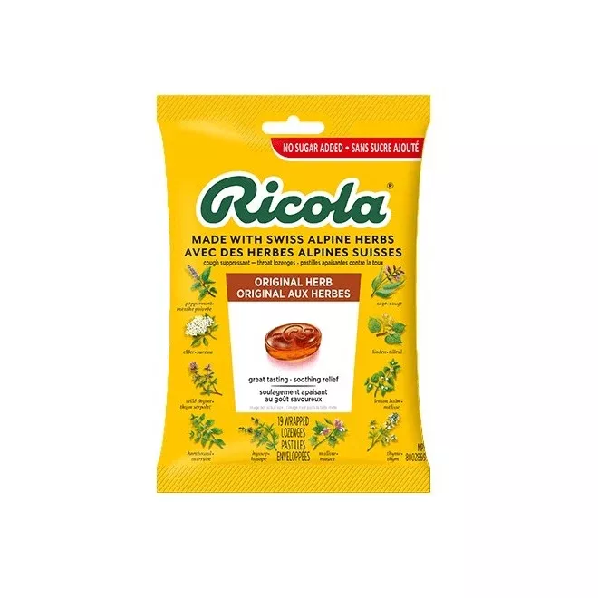 Ricola No Sugar Added Original Herb Cough Drops