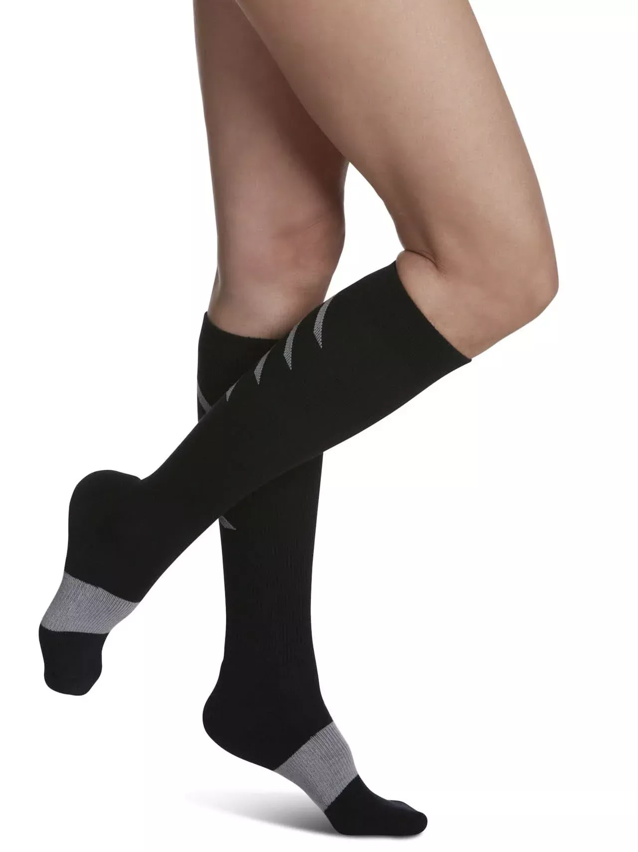 Sigvaris Athletic Recovery Compression Socks Unisex 15-20mmHg Black