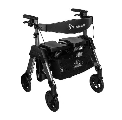 Stander EZ Fold-N-Go Rollator HD Black Walnut