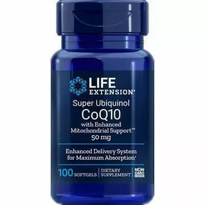 Super Ubiquinol CoQ10 50 mg 100 Softgels by Life Extension