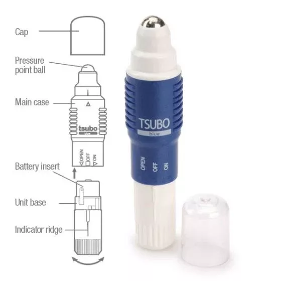 Tsubo Magnetic Vibrating Massager - Blue - tsubo.vib