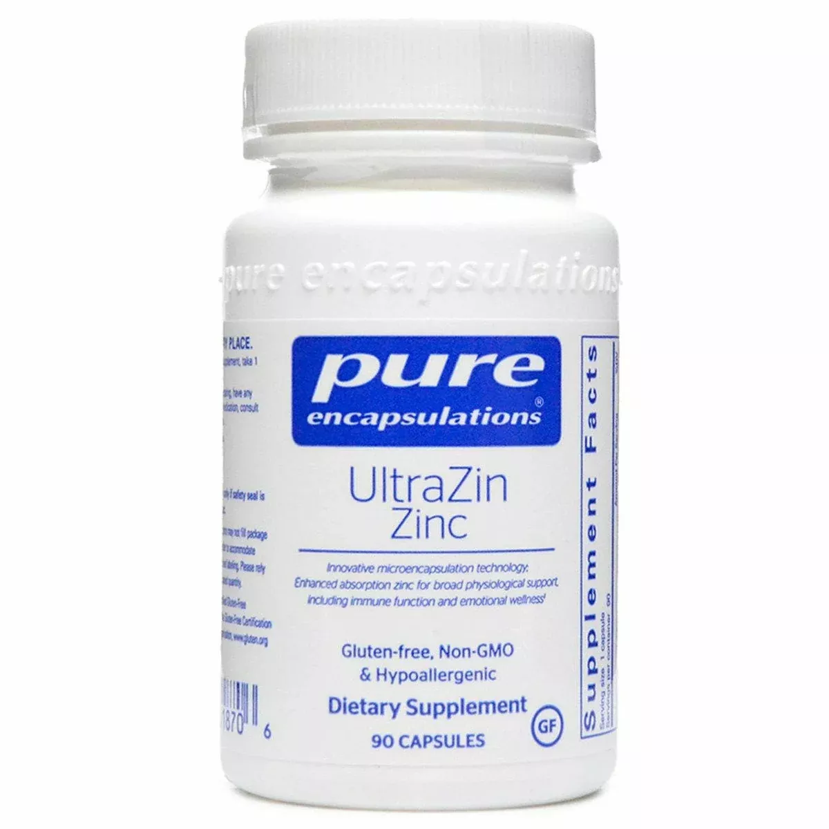 UltraZin Zinc 30 mg 90 caps by Pure Encapsulations
