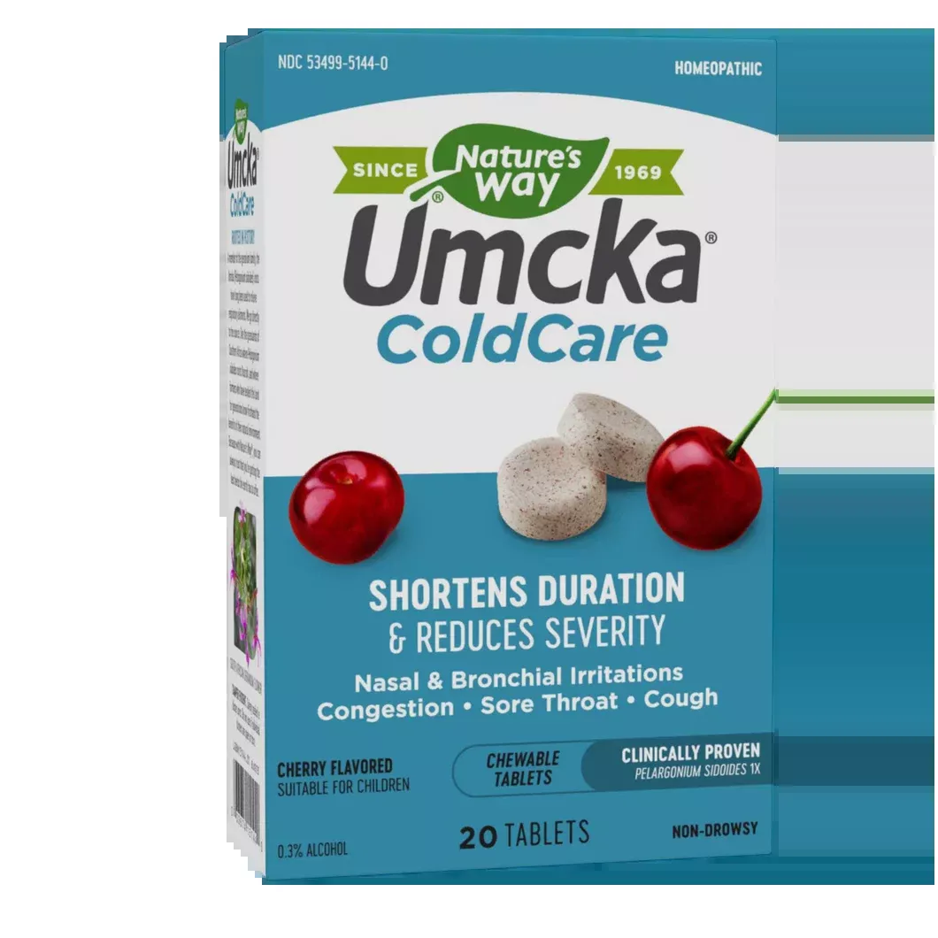 Umcka ColdCare Cherry Flavor Chewable (20 Chewables)