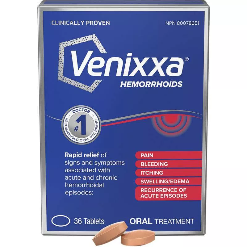 Venixxa for Hemorrhoids 36 Tablets