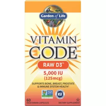 Vitamin Code Raw D3 5000 IU 60 caps by Garden Of Life
