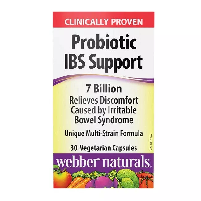 Webber Naturals Probiotic IBS Support 7 Billion 30 Veg Capsules