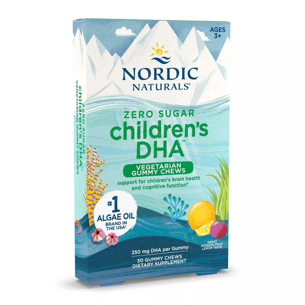 Zero Sugar Children's DHA Vegetarian 30 gummies by Nordic Naturals